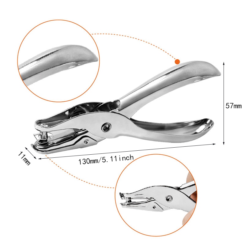 LMDZ 1 Pcs Metalen Enkele Perforator Hand Papier Punch Een Gat Scrapbooking Tang Ponsen 6mm Cirkel Kaart Cut punch