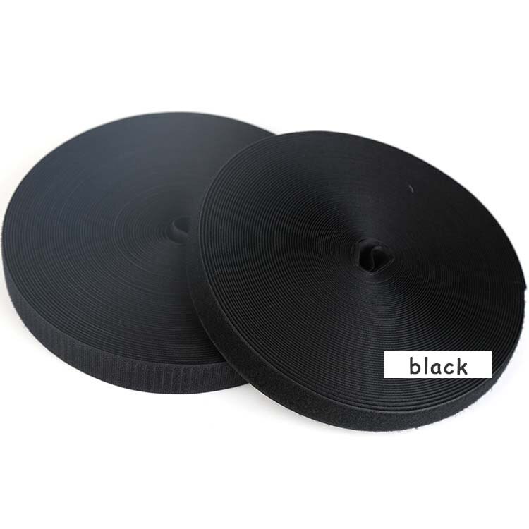 1 M/pair 100/150Mm Klittenband Niet-klevende Sluiting Tape Nylon Stof Tape Zwart Wit Magic tape Grijpende Sticker Naaien: Black / Width 150mm