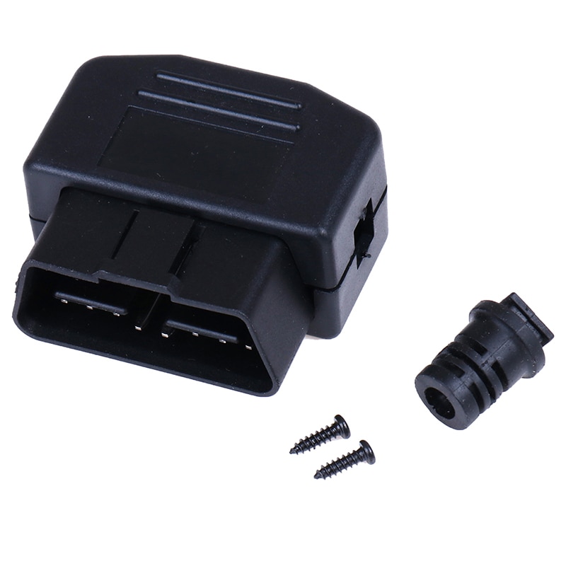 1set OBD II Type 16 Pin Male Auto Car Connector Cable Wire Sockets Connector Plug with Shell and Screw