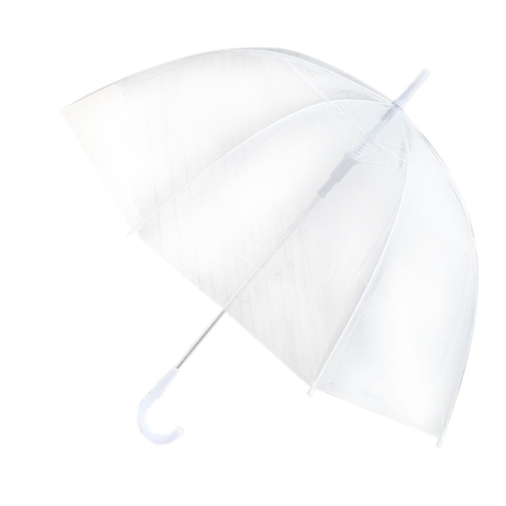 Large Clear Dome See Through Umbrella Handle Transparent Walking Lady Windproof Rain Protecting Umbrella