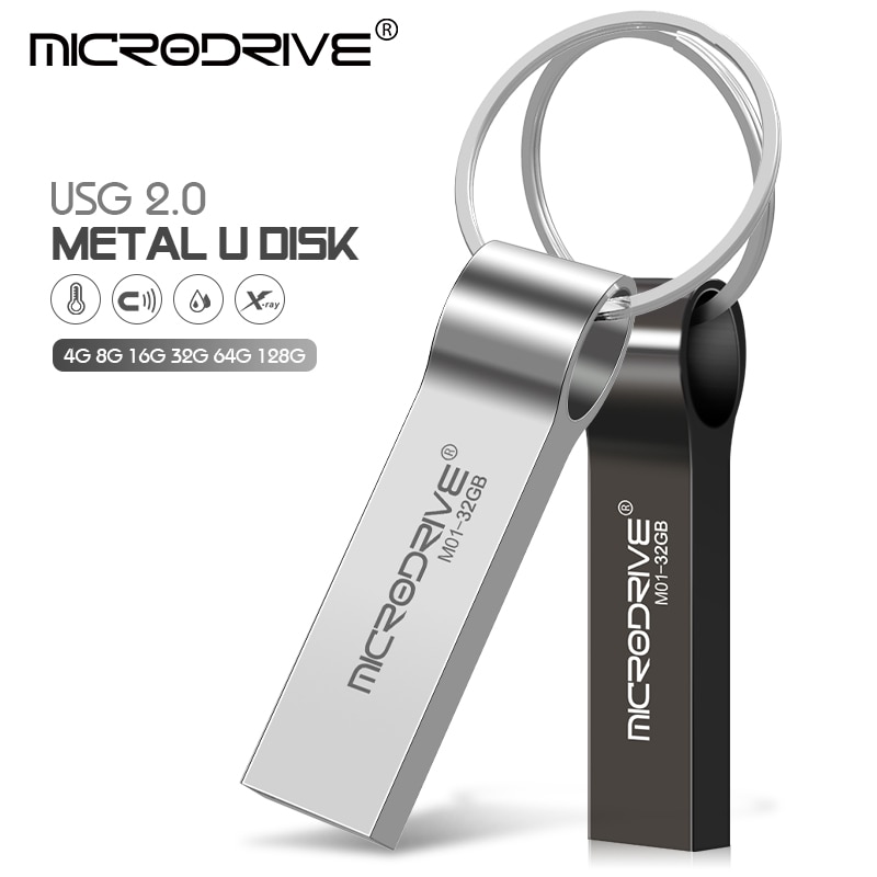 Rvs Mini Metalen USB Flash Drive key 64GB 32GB 16GB 8GB 4GB Mini usb pen Echte memory stick USB kan doen logo afdrukken