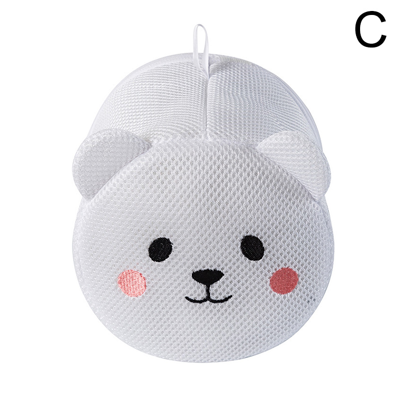 Portable Machine-wash Bra Bags Household Mesh Anti-deformation Laundry Container Bag Thicken Washing Underwear Zipper Organizer: C