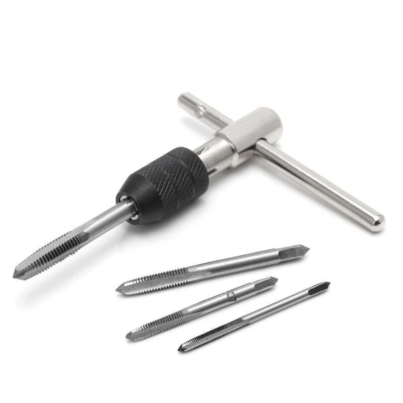 5 st t typ handskruv gängkranar borrsats  m3 m4 m5 m6 set m / skiftnyckel