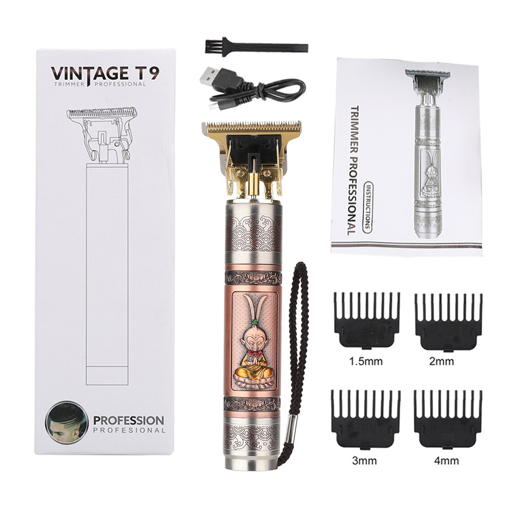 Professionele Oplaadbare Tondeuse Kapper Carving T Outliner Blade Kappers Tondeuse Scheren Cuttting Machine: MonkeyKing with box