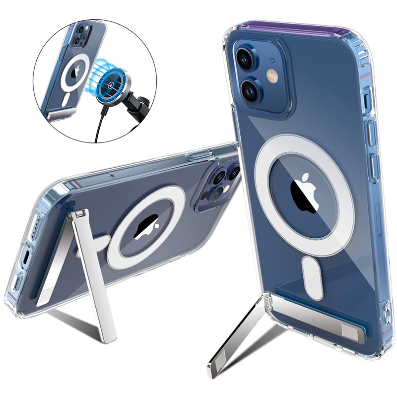 Magnetiskt telefonskal för trådlös laddning iphone 16 15 pro max plus 14 13 12 mini 11 mobilskal stötsäkert genomskinligt bakstycke