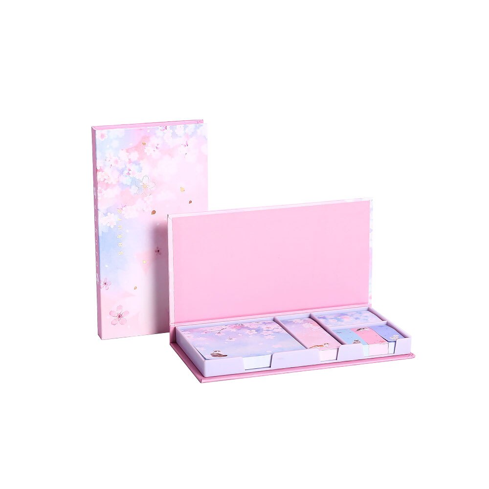 Girl'S Heart Sticky Note Notebook Little Book Sticker Set Star Sticky Notes Boxed Tearable Note School Supply Bookmark: 04