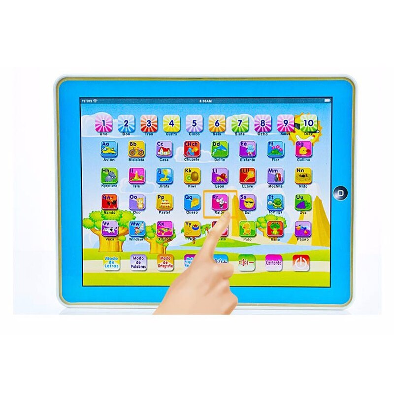 Spanish Language Children kid&#39;s toy comupter laptop computer letters Learning machine toys