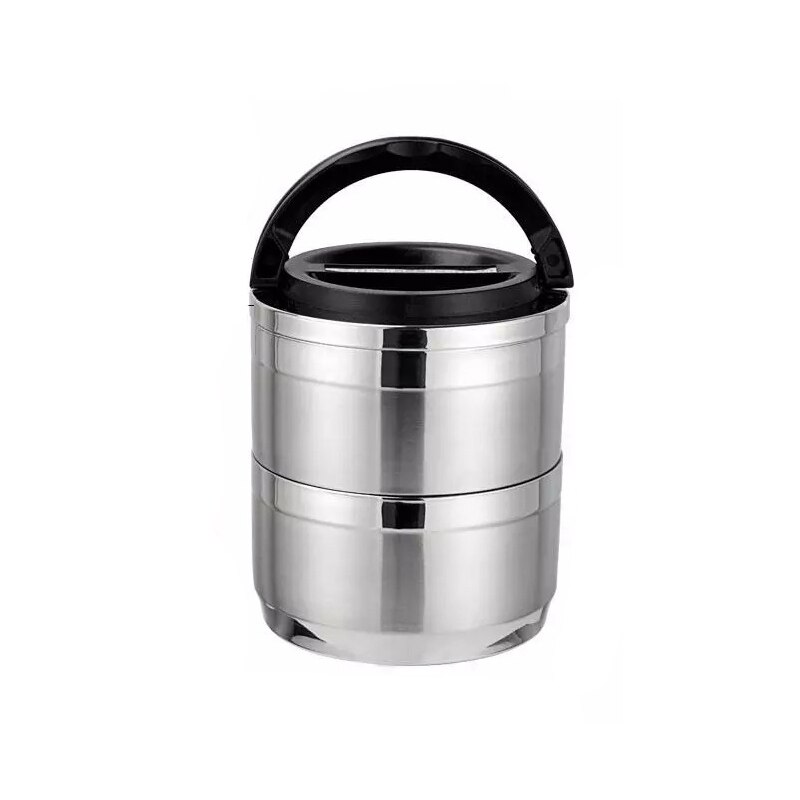 Portable Office Worker Bento Box Stainless Steel Picnic Insulation Leakproof Food Container Kitchen Large Lunch Box Tableware: 2 Layer
