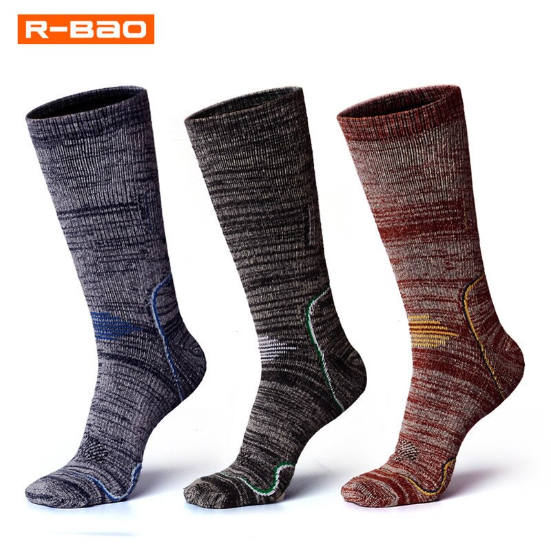 Brand Unisex Winter Warm Outdoor Hiking Climbing Skiing Socks Terry-loop Hosiery Men Women Anti-friction Sports Long Terry Socks