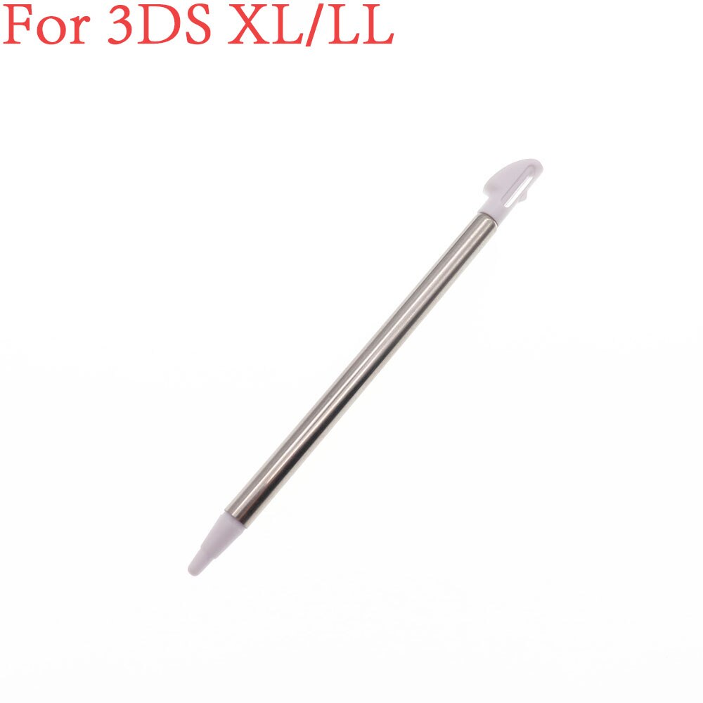 1 stück weißer metall-teleskopstift für nintendo 2ds 3ds 2ds 3ds xl ll für ndsl ndsi, kunststoff-touchscreen-stift: Für 3ds xl