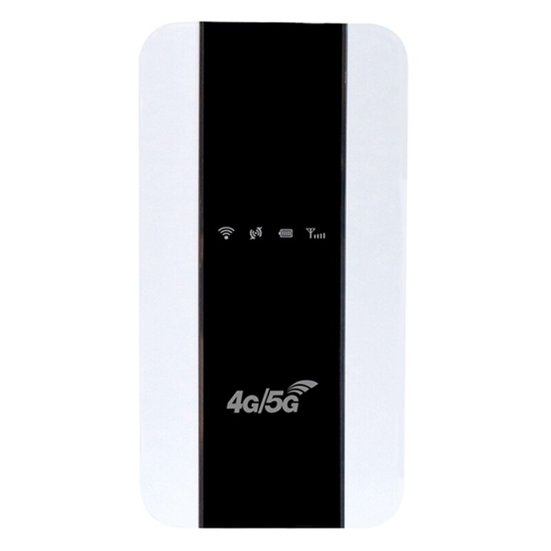 4G Wifi Router Portable MiFi Supports 4G/5G SIM Card 150Mbps Router Car Mobile WiFi Hotspot Router: White