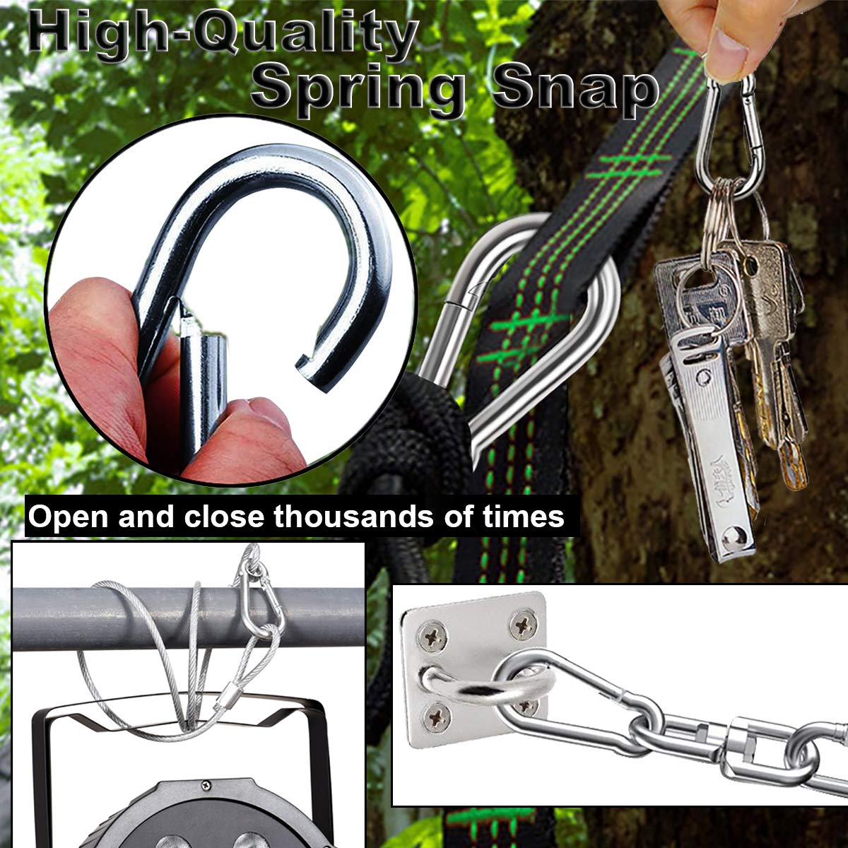 Spring Snap Hooks 10pcs Carabiner Rigging Accessories Spring Snap Ho... – Vicedeal