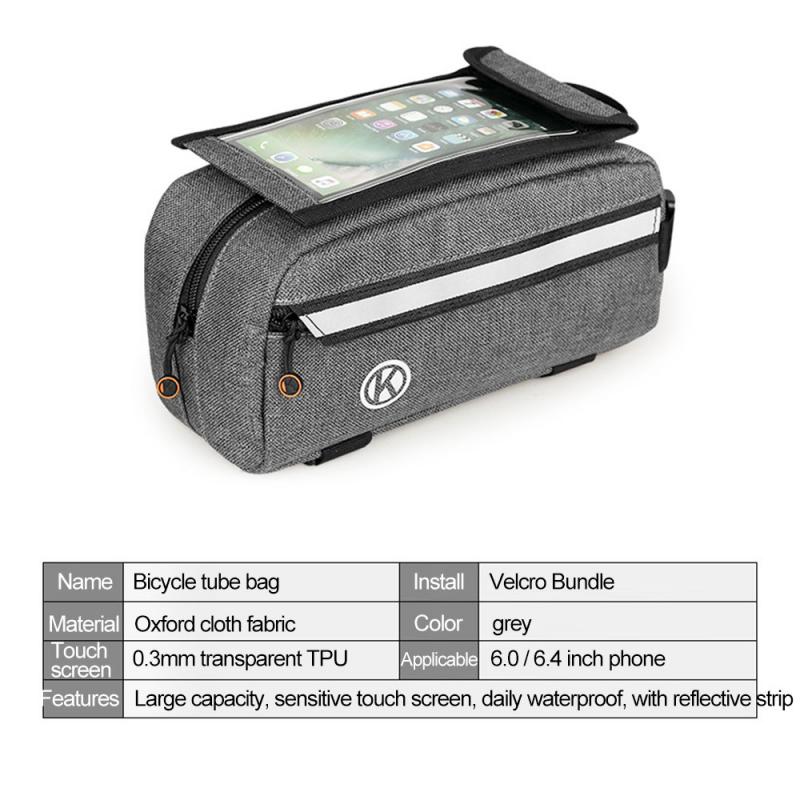 Nylon Reflecterende Effect Bike Driehoek Frame Voor Tube Frame Bag Telefoon Waterdichte Bike Fiets Bag Fiets Tassen TXTB1