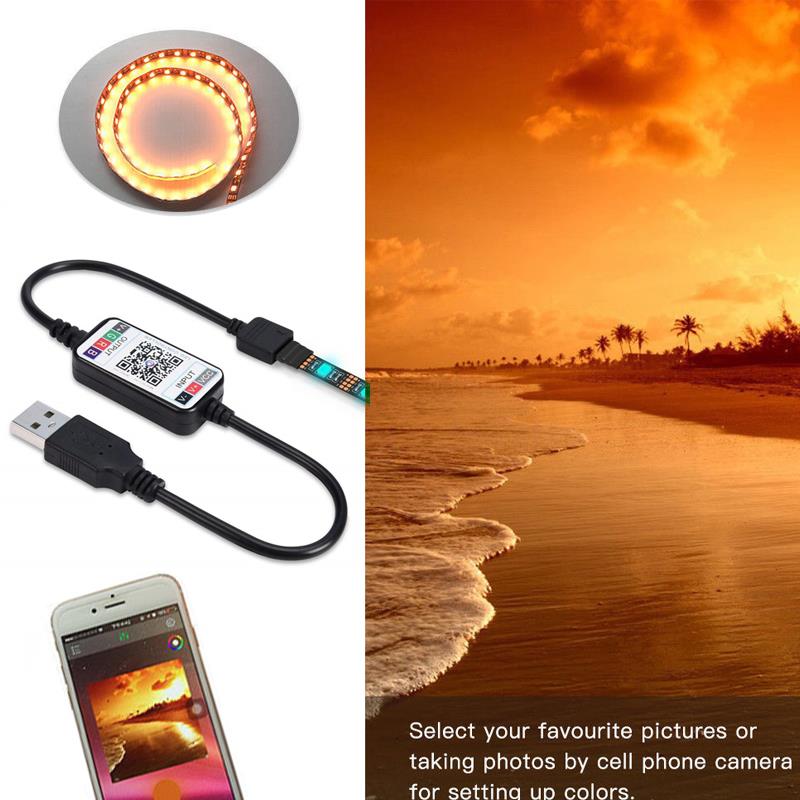 RGB Durable Universal Smart LED Bluetooth Controller Bluetooth Controller RGB Bluetooth Controller Adjustable Home Decor 5050