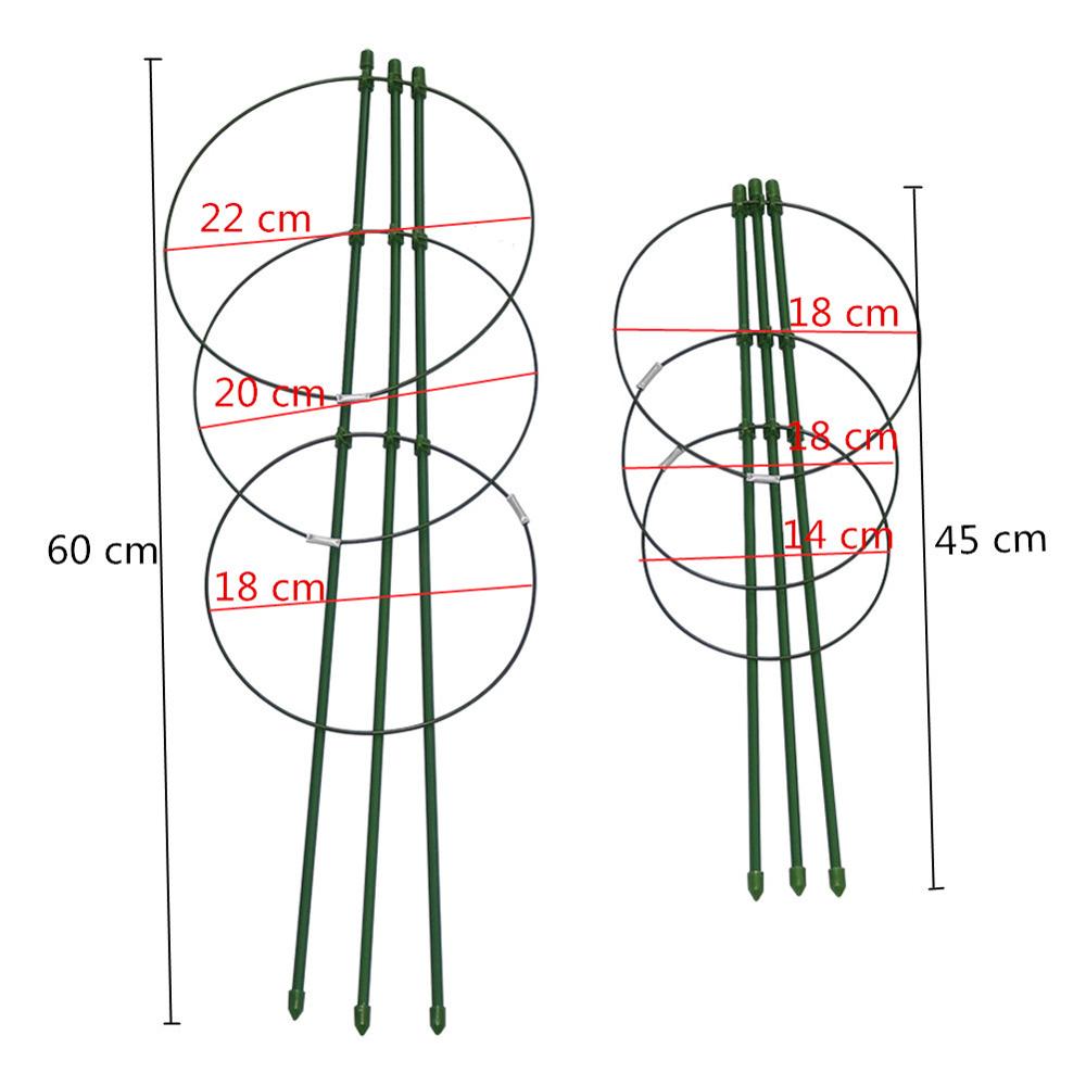 1 Pc Durable Climbing Vine Rack 45cm/60cm Plastic Coated Iron Plant Support Frame Garden Balcony Plant Flower Trellis