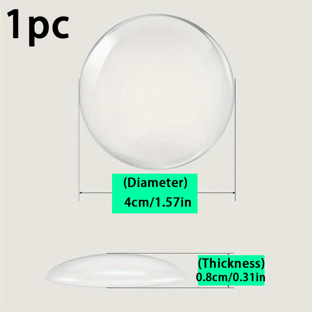 6 stuks siliconen deurstopper stickers, geluidsdempende anti-schok demper, muurbeschermer, zelfklevende deurstopper, handbeschermer.: Zilver