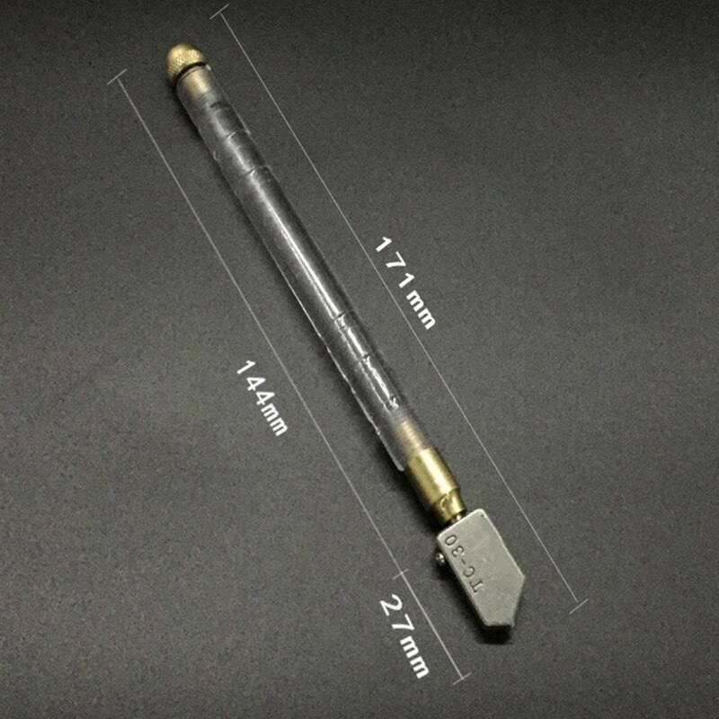 Cortador de vidrio de diamante mejorado, herramienta de mano para corte de vidrio, de aleación de tungsteno, carbonización, 2-19mm, 175mm, 1 pieza