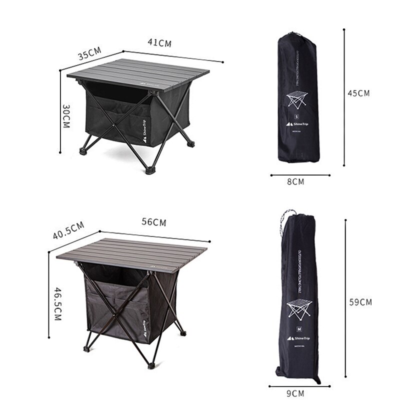 Outdoor Aluminum Alloy Camping Folding Table with Storage Bag Portable Detachable Fishing Picnic Ultra-light Mini Desk