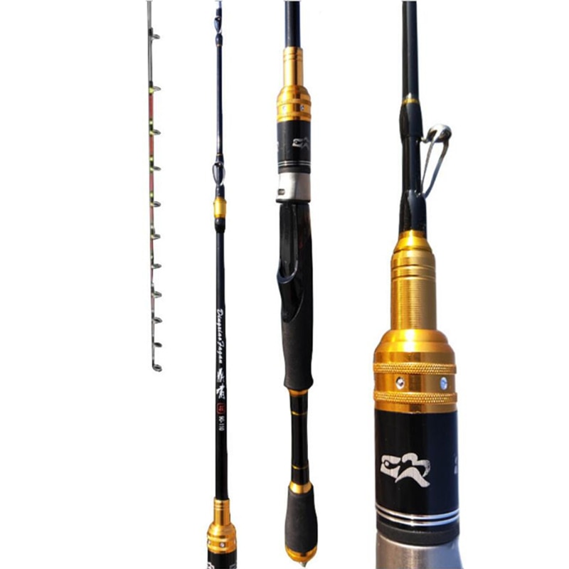 Light Saltwater Carbon Fiber Soft Raft Rod 2 Sections Boat Fishing Rod Fishing Tackle Spinning Casting Rod Pole Pesca