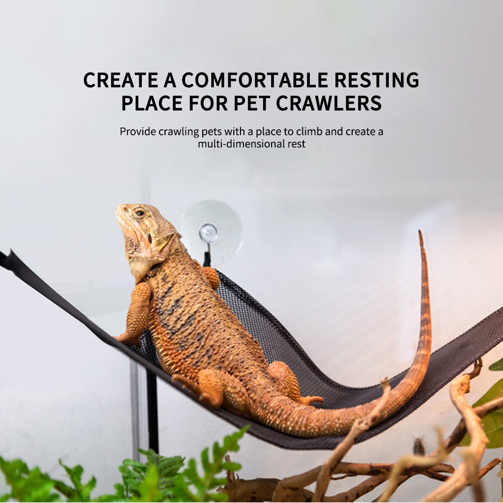 Hamaca de malla transpirable para Reptiles y mascotas, cama colgante de lagarto, camaleón barbudo, 2 uds.