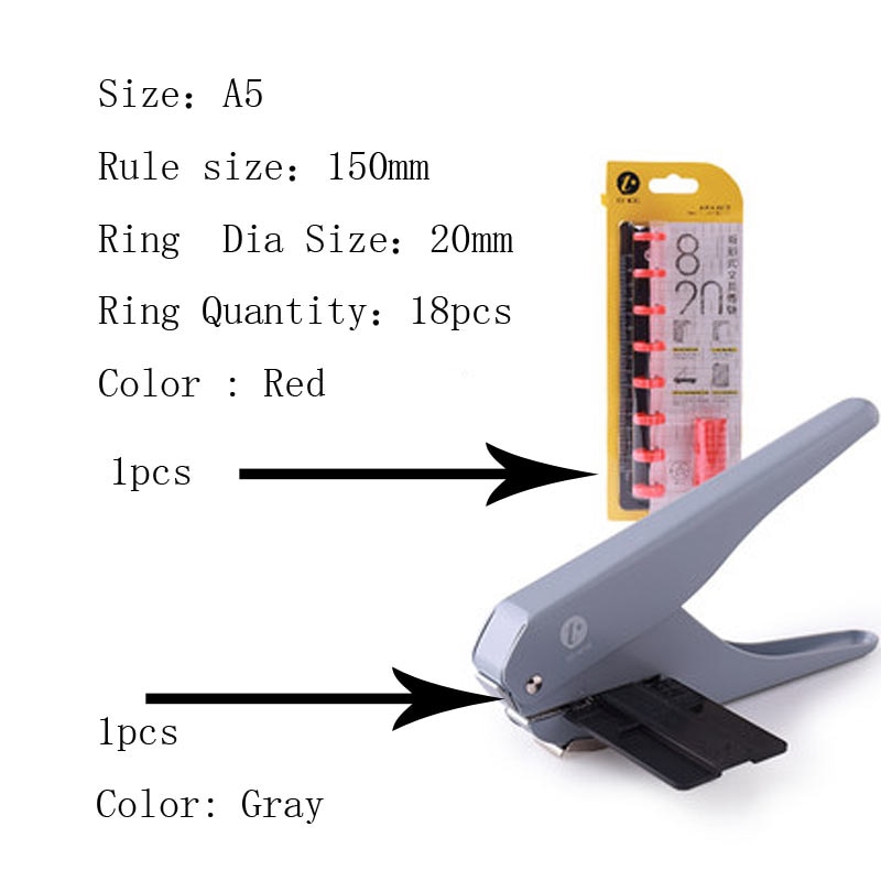 Mushroom Hole Puncher Loose-Leaf Pages Punching Machine paper cutter 6 sheets of A4 paper hole shape for newspapers, magazine
