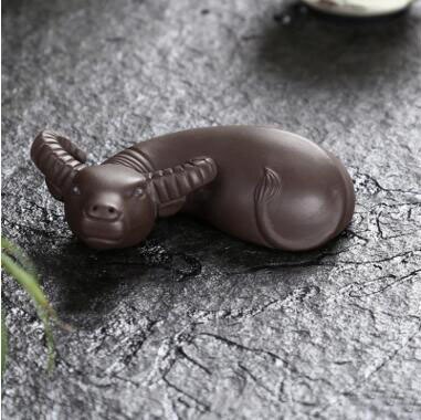 Nova chegada promoção yixing argila roxa pura diy vaca chá chinês animais de estimação pequeno monge dos desenhos animados maitreya chá ornamentos t337