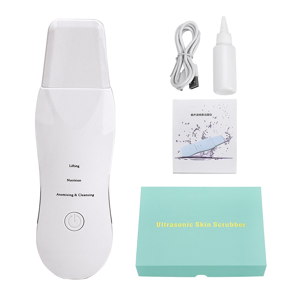 Beauty Star Ultrasone Facial Skin Scrubber Porie Schoner Nano Spuit Ultrasound Deep Cleaning Huid Scrubber Mee-eter Verwijderen