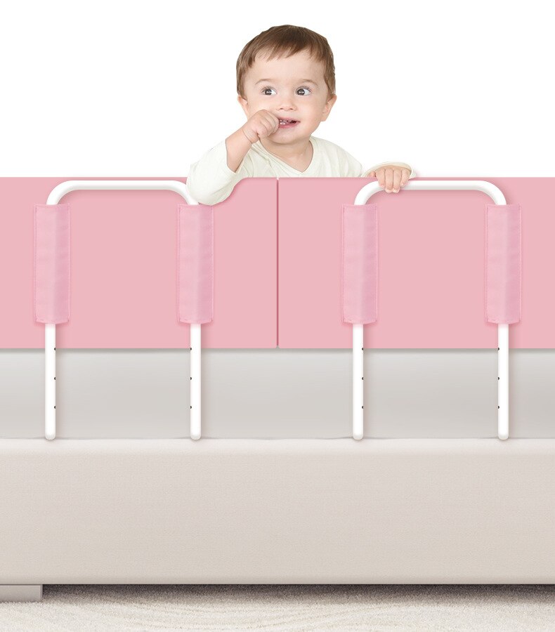 Baby Bed Rail Guard Height Adjustable Anti-collision Guardrail Children's Bed Fence Bed General Soft Gate Crib Rail