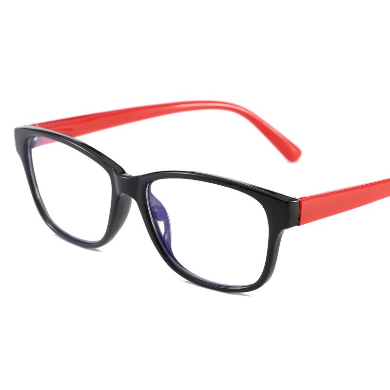 Anti Blue Ray Glasses UV Protection Computer Gamer Blue Light Block Glasses Blue Filter Anti Fatigue Eyeglasses Negative Ion: black red