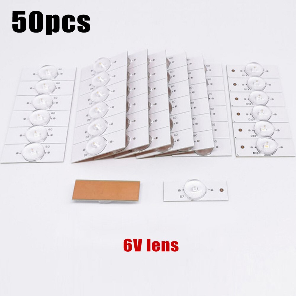50 Pcs/Lot 3V 6V SMD lampe perles avec lentille optique Fliter pour 32-65 pouces LED TV réparation lampe perle Led bande lumineuse pièces accessoires: 3
