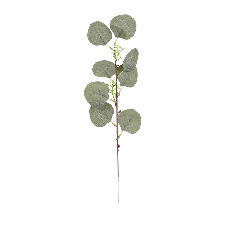 Artificial Flower Eucalyptus Leaves Stems Eucalipto Branches Artificial Plants for Floral Bouquets Wedding Green Decor: C