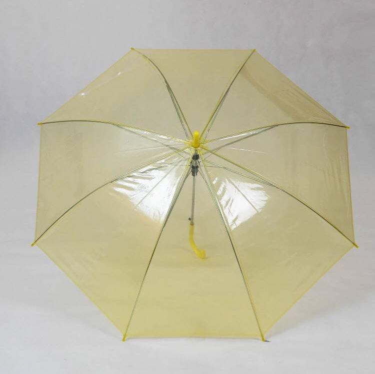 Klar transparent Regen Regenschirm PVC Regen Kuppel blasiert Regen Sonne Schatten Hochzeit Regenschirme Lange Griff Gerade Stock Regenschirm