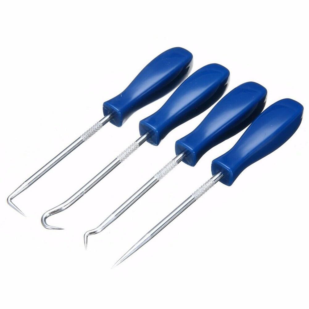 Juego de ganzúas y ganchos para coche, junta de sellado de aceite de anillo redondo, removedor de herramientas, herramienta de mano, extractor de artesanía de coche J7S1, 4 Uds.
