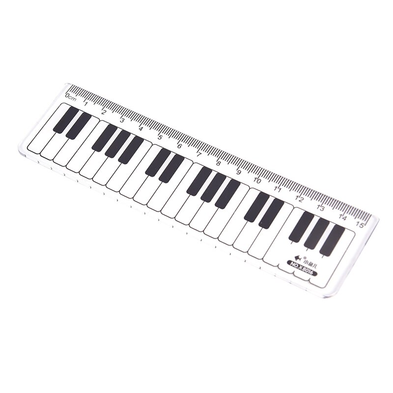 1pc Cute 15cm Musical Notes Piano Keyboard Plastic Straight Rulers Bookmark School Student Drawing Sketch Stationery
