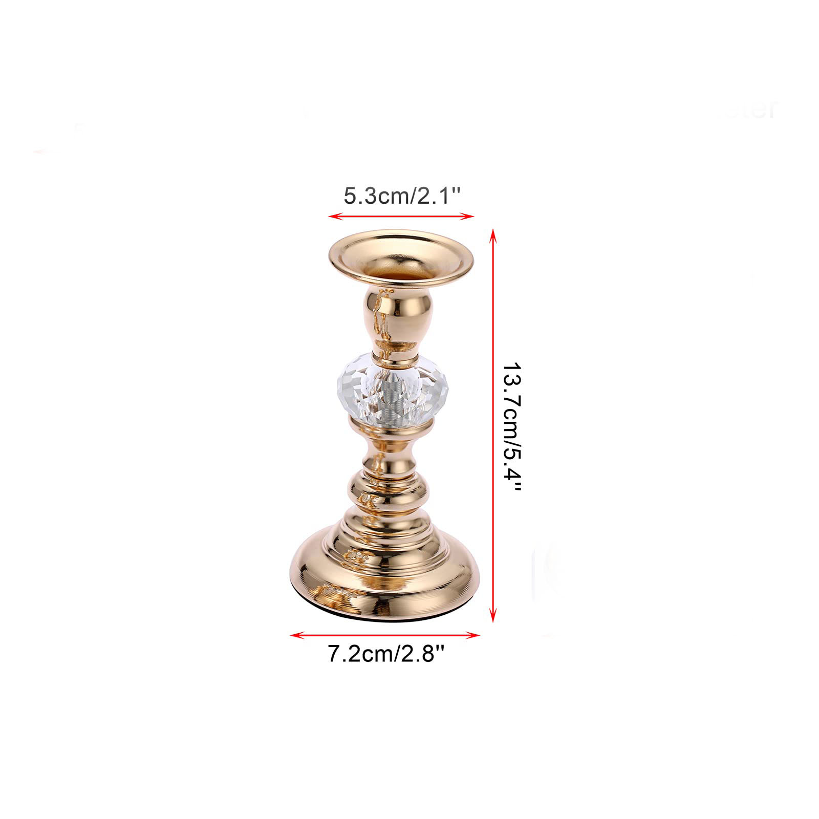 Portavelas cónico Vintage de Metal, candelabro decorativo, soporte para velas de cristal, portavelas cónico para boda, en casa: Plata