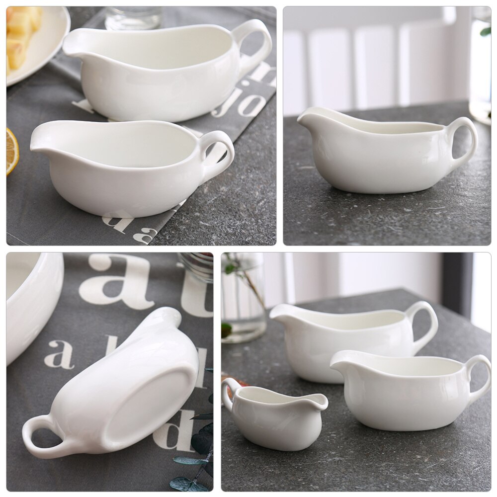 Gravy Boats Ceramic Sauce Boat Porcelain Gravy Boat Easy Pour Gravy Sauce Boat