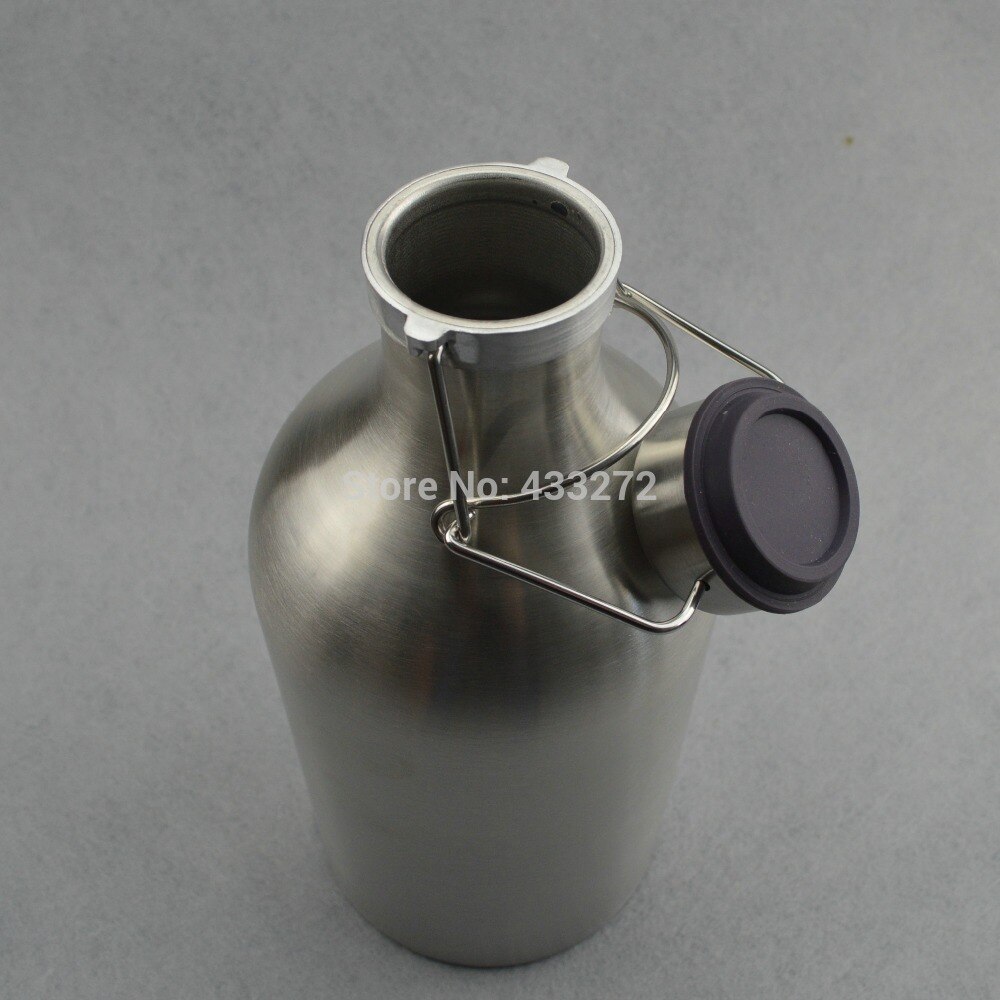 Stainless Steel Beer Growler - 64 oz,Swing Top Beer Growler,Beer Bottle