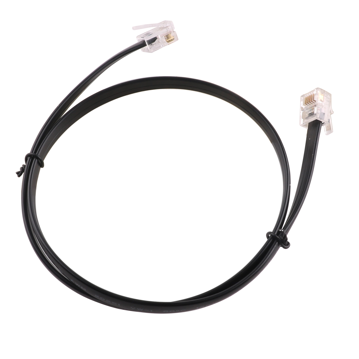 RJ11 RJ12 6P6C Data Cable, Male to Male Modular Data Cord Straight Wiring Pinout Telephone Handset Voice Extension Cable