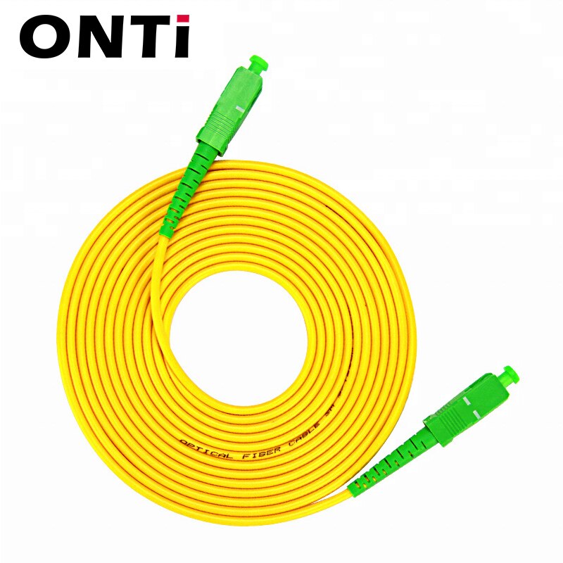 Onti Sc/Apc Glasvezel Patchkabel Kabel SC-SC 1/3/5/10/20/30M Jumper Single Mode Simplex 2.0Mm Optische Fibra Optica Ftth 10Pcs