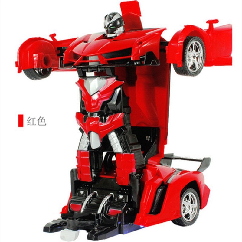 Elektrische Afstandsbediening Vehicle1: 18 Een Knop Vorm Veranderende Speelgoed Shape-Shifting Robot Model Speelgoed