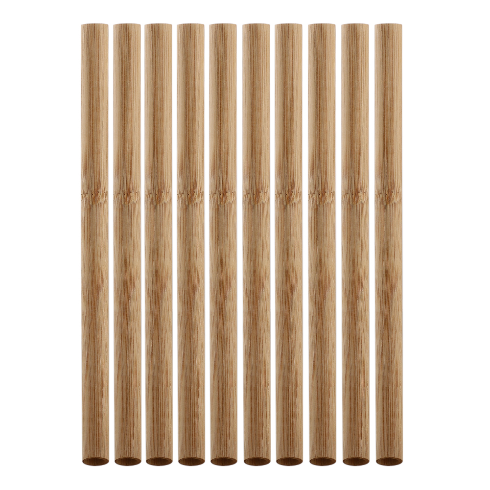 Sorbetes reutilizables de bambú orgánico 10 Uds. Con cepillo de fibra de coco 20cm 8 "pajita para beber, bolsa de pajita Biodegradable para niños y adultos: A1