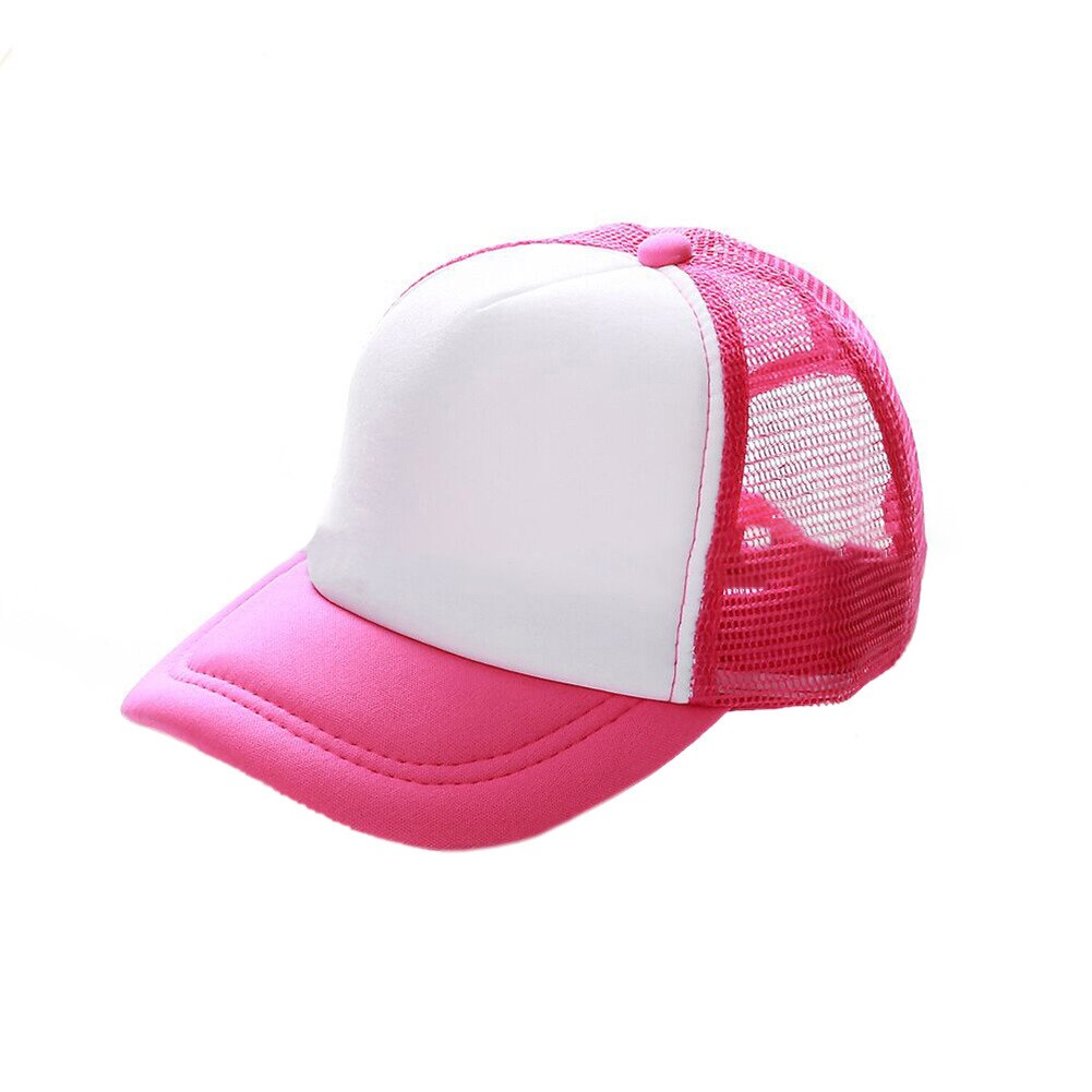 Gorra de béisbol informal de malla Lisa para hombre y mujer, gorro de béisbol con malla lisa, ajustable, Snapback, sombreros para hombres y mujeres, estilo Hip Hop, Unisex, 1 Uds.: Rose Red White