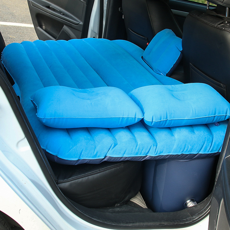 Colchones inflables para viajar en coche, cama universal para asiento trasero, sofá multifuncional, almohada, cojín y colchoneta para acampar al aire libre: Rojo