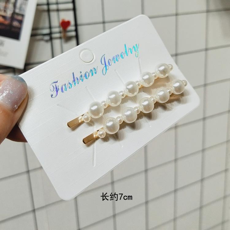 fille métal perle épingle à cheveux combinaison minimaliste doux vent frange Clip mot Clip côté Barrette Clips cartes cheveux accessoire: Bleu