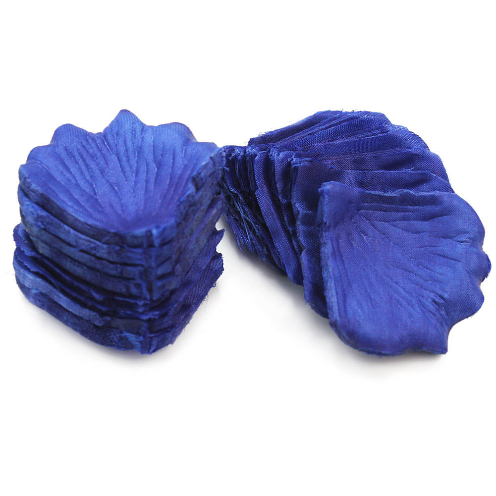 500pcs Artificial Dark Blue Rose Petals Flowers Wedding Table Scatter Bridal Decor Birthday Party Decorations Wedding Decoration