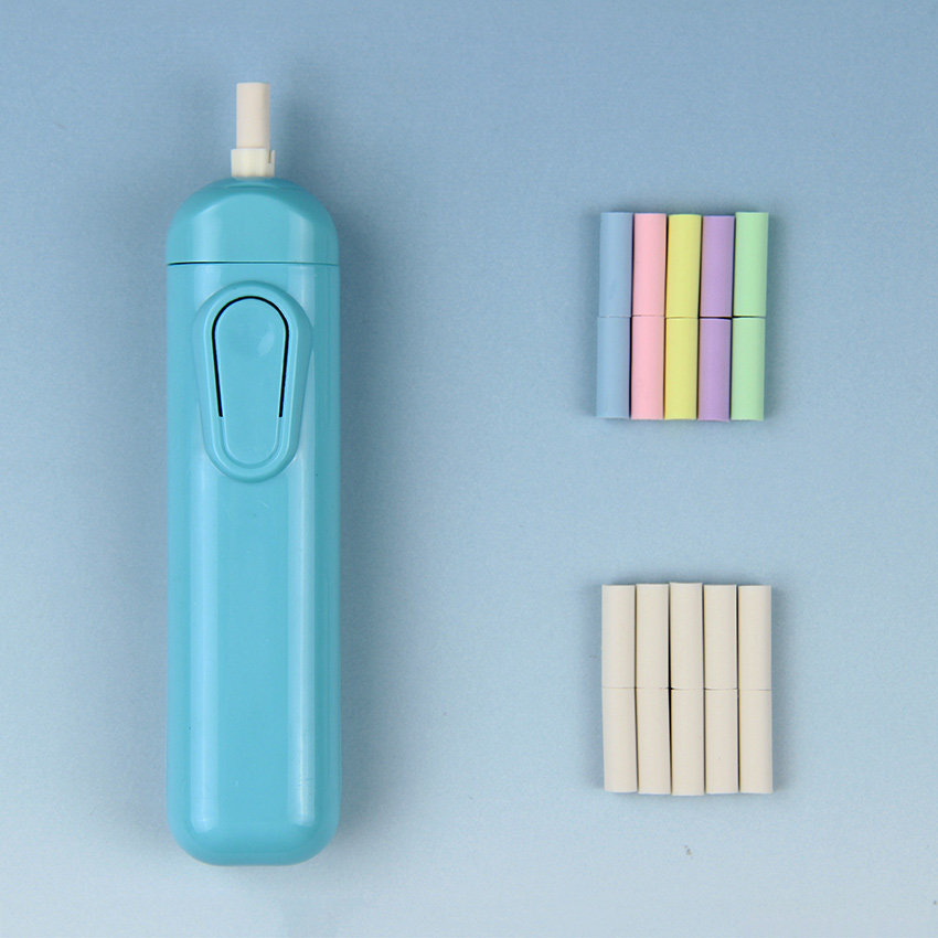 1 PC Battery Operated Eraser Electric Eraser Automatic School Supplies Stationery Child Day Material Escolar: Blue