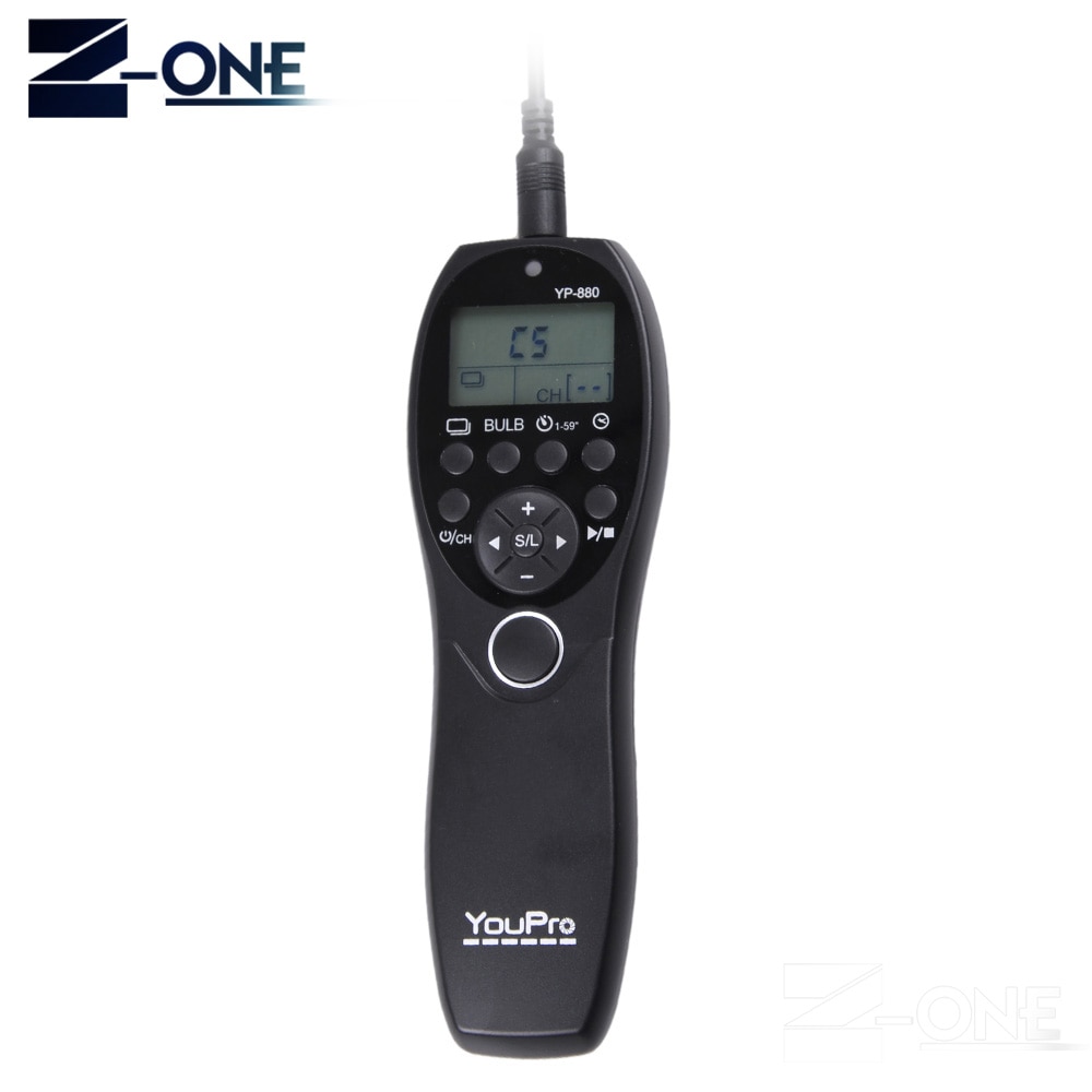 YP-880II/DC0 Timer Remote Control For Nikon D850 D810a D810 D800E D700 D500 D300s D200 D100 D5 D4s D4 D3s MC-30 MC-36 MC-DC0