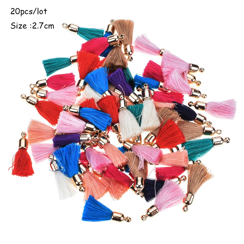 20pcs/lot Mixed Color Small Tassel Jewelry Accessory For Bracelet Necklace Handmade Mini Tassel DIY Jewelry Making Finding Women