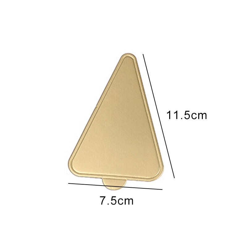 100Pcs Ronde Driehoek Rechthoek Mousse Cake Boards Goud Papier Cupcake Dessert Displays Lade Base Cake Bakken Mat Decor Tool: 2