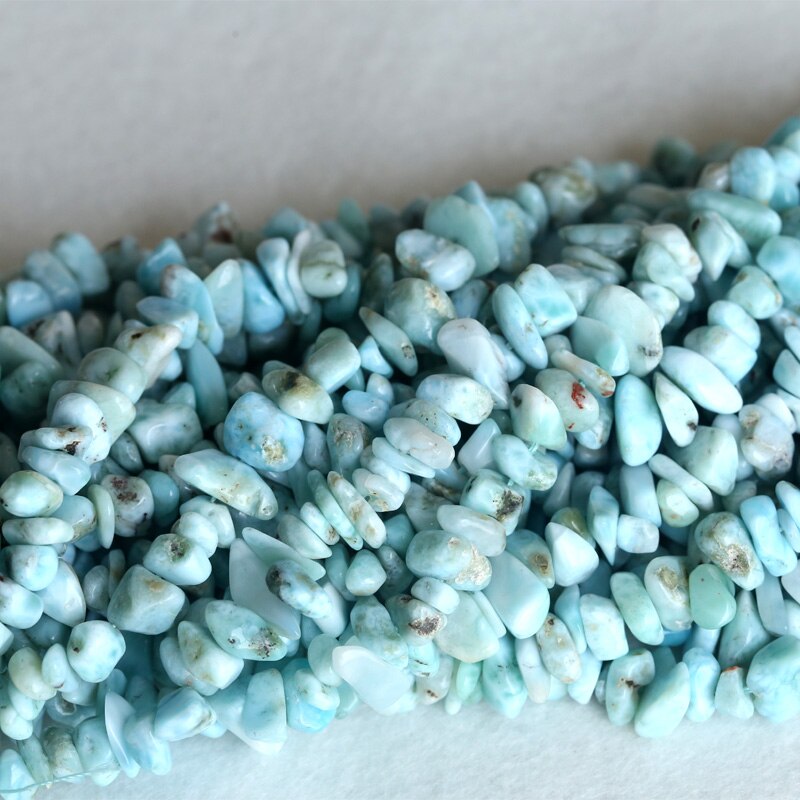 Natural Genuine Blue Larimar Nugget Chip Loose Beads Free Form 3-8mm Fit Jewelry Necklace Bracelets 15" 04143